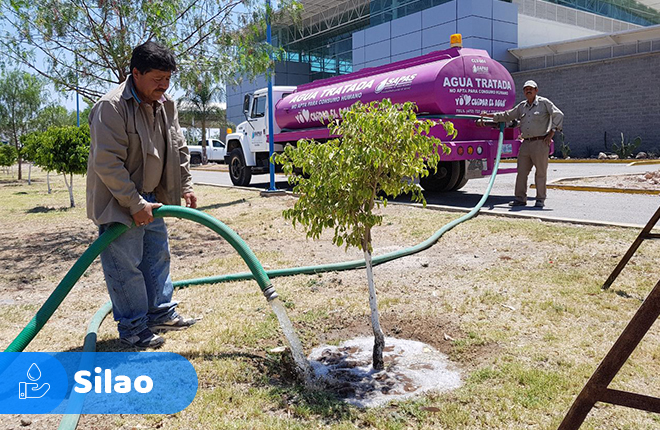 SAPAS Inicia el riego de parque Los Eucaliptos con agua tratada
